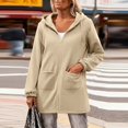 thumbnail image 2 of MESSUEN Long Hoodie Thick Sweatshirts for Women Workout Hoodies for Women Long Hoodies for Women Sweatshirt Sweatshirts Women Basic Hoodie Beige L, 2 of 9