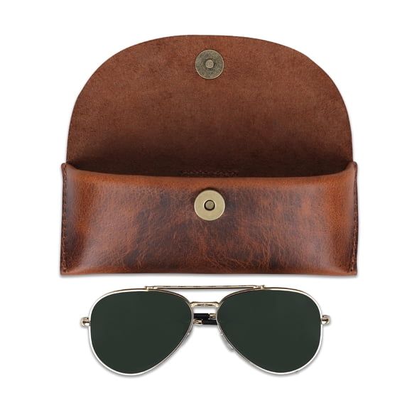 Estuche de cuero para anteojos de sol TheAntiq Vintage