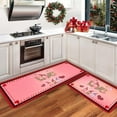 thumbnail image 2 of Valentine''s Day Pink Love and Gnomes Kitchen Rug Set 2 Piece, Cushioned Anti-Fatigue Kitchen Floor Mats Waterproof Easy to Clean, Comfort Standing Kitchen Mat Set with Non-Slip Latex, 2 of 4