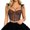 Brown, variant on Womens Gothic Gemstone Corset Top Party Bustier Waist Trainer Elegant Shapers Black M