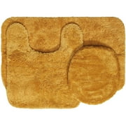 Mainstays Nylon 3 Piece Bath Rug Set, Cinder Toffee