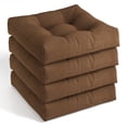 thumbnail image 1 of Gymax Set of 4 21'' x 21'' Chair Seat Cushion Pads Patio Beige Brown, 1 of 7