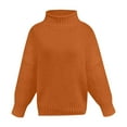 thumbnail image 3 of Sweaters for Women 2025 Fall Winter Long Sleeve Turtleneck Knit Sweater Jumper Top Womens Pullover Sweaters, 3 of 5