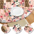 thumbnail image 4 of Poodle Dog and Flower Floral Round Fitted Tablecloth with Elastic Edge,Dining Table Cover Waterproof,Outdoor Round Tablecloth for Camping,Dining,Indoor and Outdoor, 4 of 7
