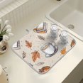 thumbnail image 4 of Yayeee Dish Drying Mat for Kitchen Counter 16" x 18" Microfiber Super Absorbent Coffee Decorative Pad, Fall Coffee, 4 of 9
