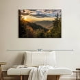 thumbnail image 2 of Elephant Stock Sunrise In Smoky Mountains Wall Art - Horizontal Canvas Wall Art - Living Room Wall Decor - Nature Canvas - Green And Blue Decor - 39" x 26", 2 of 8