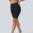 thumbnail image 2 of HomeDM Women's Biker Shorts with Pockets High Waisted Lounge Yoga Shorts Pants for Workout Casual Black L, 2 of 9