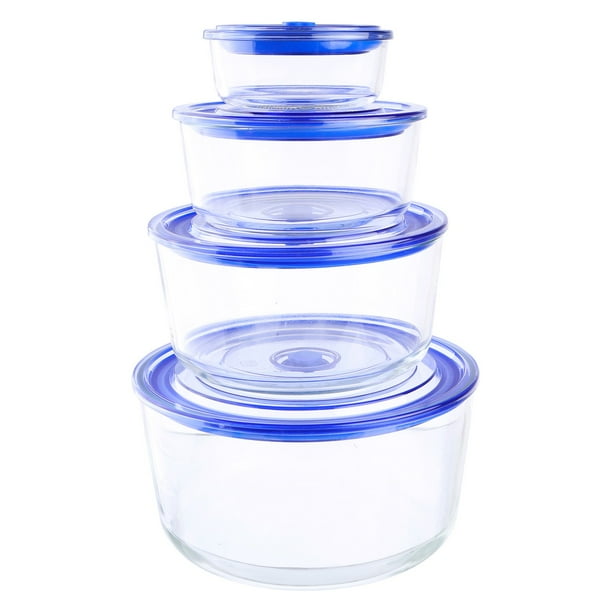 Go Green Glassworks Premier 8Piece Round Oven Safe Glass Food