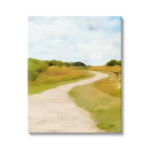 Stupell Industries Countryside Landscape Grassland Path Nature Vegetation Painting Gallery Wrapped Canvas Print Wall Art, Design by Amy Hall