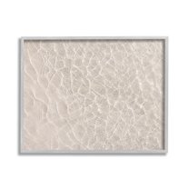 Stupell Industries Aerial View Beach Ripples Landscape Painting Gray Framed Art Print Wall Art, 30 x 24