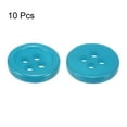 thumbnail image 3 of Uxcell 10Pcs 18L Sewing Buttons 15/32"(11.5mm) Resin Round Flat 4-Hole Craft Buttons for Sewing Clothing DIY, Blue, 3 of 5