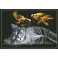 thumbnail image 2 of Cuadros Decorativos Kit de decoración de habitación de pintura a mano de sueño de gato DIY de punto de cruz con cuentas de 14 quilates Ndcxsfigh Nuevos Originales, 2 of 8