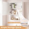 thumbnail image 5 of Giantex Medicine Cabinet w/Mirror and Lights, Recessed or Wall Mounted LED Bathroom Storage Organizer, 5 of 6