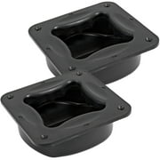 Seismic Audio Pair of Plastic 4 Sided Pocket Speaker Handles - For PA/DJ Speaker Cabinets Black - SAHDL412-2Pack
