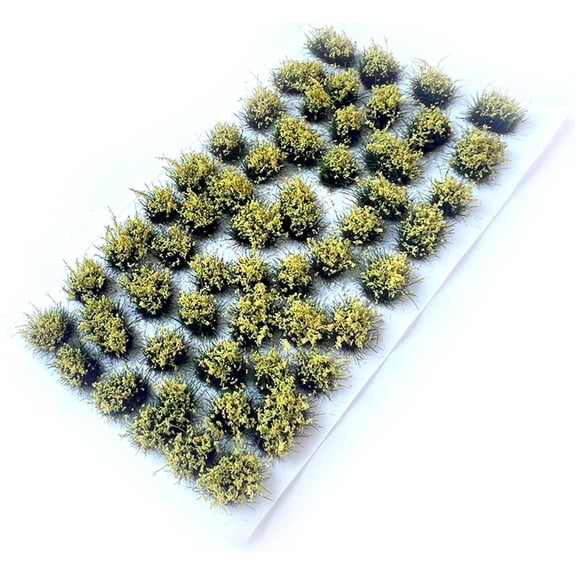 53-pcs 5mm Tall Diorama-Flowers-Grass Irregular Flower Clusters-Dried Moss Green Static-Grass for Model-Train-Scener Wargaming-Terrain ，Dioramas & DIY Crafts