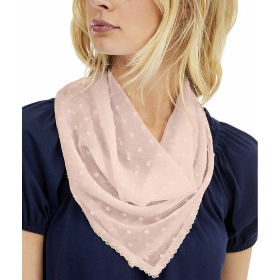 Inc International Concepts Scalloped-Edge Bandana, Pink