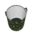 thumbnail image 4 of Xecao Green Branch Olive Print Laundry Hamper Basket,designed for Blanket Storage and Nursery Clothes in the Bedroom, 4 of 8