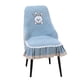 thumbnail image 1 of Advancent Cojín de silla con funda europea plisada de conejo, cojín de asiento curvo grueso con respaldo integrado Cubiertas para muebles de jardín azul, 1 of 6