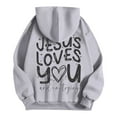 thumbnail image 5 of Hoodies for Women Jesus Loves You Hoodie Oversized Graphic Hoodies for Women Womens Pullover Fall Clothes for Women Trending Fashion, 5 of 5