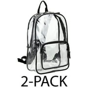 Eastsport Spark Clear Backpack, Black (2-Pack)