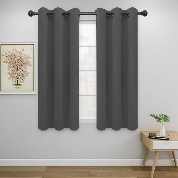 Cortina Easy-Going Blackout con aislamiento térmico de 86 x 137 cm, color gris
