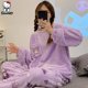 thumbnail image 5 of Pijama Kawaii Sanrio Cinnamoroll para mujer, pantalones de pijama, ropa de casa Kuromi, conjunto de ropa cálida de invierno, ropa de dormir de lana de Coral, regalos de navidad2815, 5 of 5