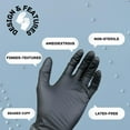 thumbnail image 6 of MMBM Shield Industrial Nitrile Gloves XS 100 Pack Black Powder-Free Tear Resistant, 6 of 7