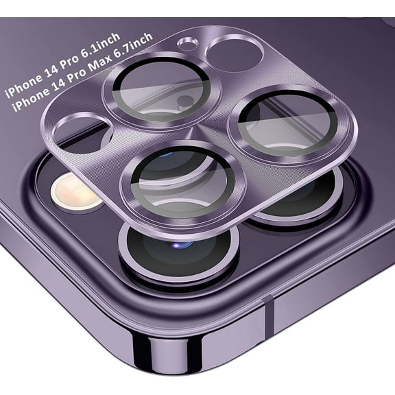 IPhone 14 Pro/Pro/iPhone 14 Pro Max Camera Lens Protector, Aluminum Alloy Metal Tempered Glass Cover Camera Screen Protector Accessories, Case Friendly for iPhone 14Pro / 14 ProMax 2022