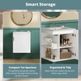thumbnail image 4 of GZXS 20-inch White Bathroom Vanity with Ceramic Sink Combo Set, Modern Wall-Mounted Floating Storage Cabinet with Soft Closing Door & Side Open Shelves, Space-Saving Bathroom Space Saver, 4 of 10