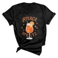 thumbnail image 3 of Womens Summer Tops Aperol Spritz Graphic Short Sleeve Casual Tee for Drinks Lovers T Shirts for Women Black S, 3 of 3