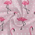 thumbnail image 2 of Dreamtimes Tablecloth Beautiful Tropical Pink Flamingo Round Tablecloths Washable Dust-Proof Polyester Lace Table Cover for Kitchen Dinner Wedding 60 Inch, 2 of 7