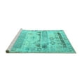 thumbnail image 2 of Ahgly Company Machine Washable Indoor Round Persian Turquoise Blue Traditional Area Rugs, 8' Round, 2 of 4