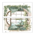 thumbnail image 1 of Calcomanía floral para , decoración de pared, decoración del hogar, pegatina de pared floral para baño y sala de estar, 1 of 9