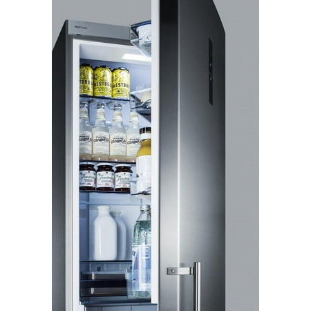 Summit Appliance - 12.8 Cu. Ft. Bottom-Freezer Built-In Refrigerator - Stainless steel