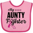 thumbnail image 3 of Inktastic Breast Cancer Awareness My Aunty is a Fighter Boys or Girls Baby Bib, 3 of 4