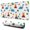 White Dinosaurs Volcanoes-1, variant on Long Mouse Pads for Desk,White Dinosaurs Volcanoes Cacti Pattern Desk Mats on Top Of Desks, Desk Mouse Pad Extra Large with 3mm Non-Slip Base and Stitched Edge for Gaming,Office,Work,Home 31.5"x11.8"