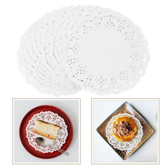 WHAMVOX 420 Pcs Round Doilies Paper Food Pad If Kitchen Baking Cake