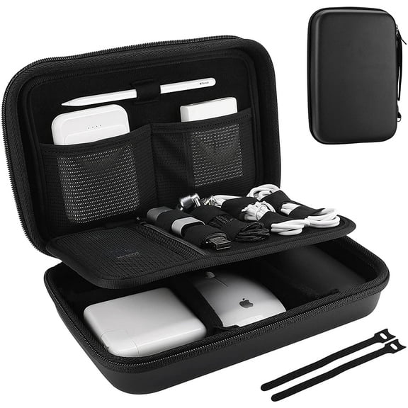 Procase Shock Absorbing Organizer Case for MacBook, Power Adapter Black
