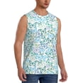thumbnail image 2 of Pofeuu Butterflies Print Men's Muscle T-Shirt, Sleeveless, Muscle Tank, Classic Muscle Tee Top For Men Casual Sleeveless Muscle T-Shirt Trendy Clothes-Small, 2 of 7
