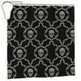 thumbnail image 2 of DouZhe Vintage Gothic Paisley Skulls Pattern Shower Curtain, Waterproof Bath Curtains for Bathroom Decorations, 72 x 72 inches, 2 of 7