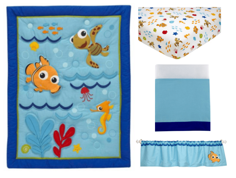 Crib Bedding Set by Disney Baby Finding Nemo Wavy Days 5 Pc 