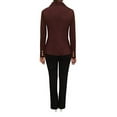 thumbnail image 3 of Womens Double Breasted Gold Button Front Blazer Jacket(Burgendy,Medium), 3 of 8