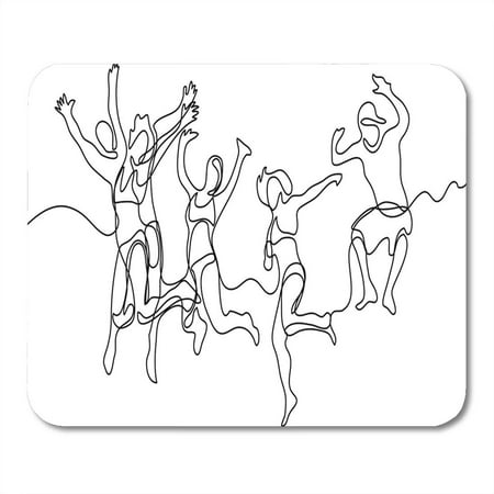 Poglip Young Black People Continuous Line Drawing Standing Men White Mousepad Mouse Pad Mouse Mat 9x10 Inch Walmart Canada