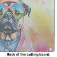 thumbnail image 2 of Pug Hippie Dawg Glass Cutting Board Large 12 in x 15 in, 2 of 5