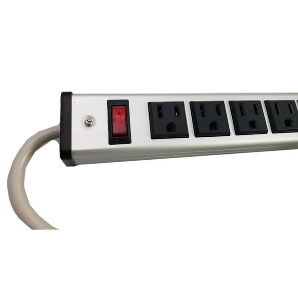 GlobalTone Power Bar Multiprise 16 prises avec disjoncteur 15 A Corde de  0,9 m (14 AWG) 