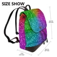 thumbnail image 2 of Disketp Colorful Glitter Mochila de Cuero para Mujer, Bolso de Espalda Antirrobo con Estilo para Viaje, Trabajo y Uso Diario, 2 of 4