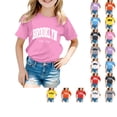 thumbnail image 1 of SUXIAN T-Shirts pour Enfants Mode Décontractée Imprimé Col Rond Ample Manches Courtes T-Shirt Haut Col Rond T-Shirt pour Enfants Rose_003 11-12 Ans, 1 of 4