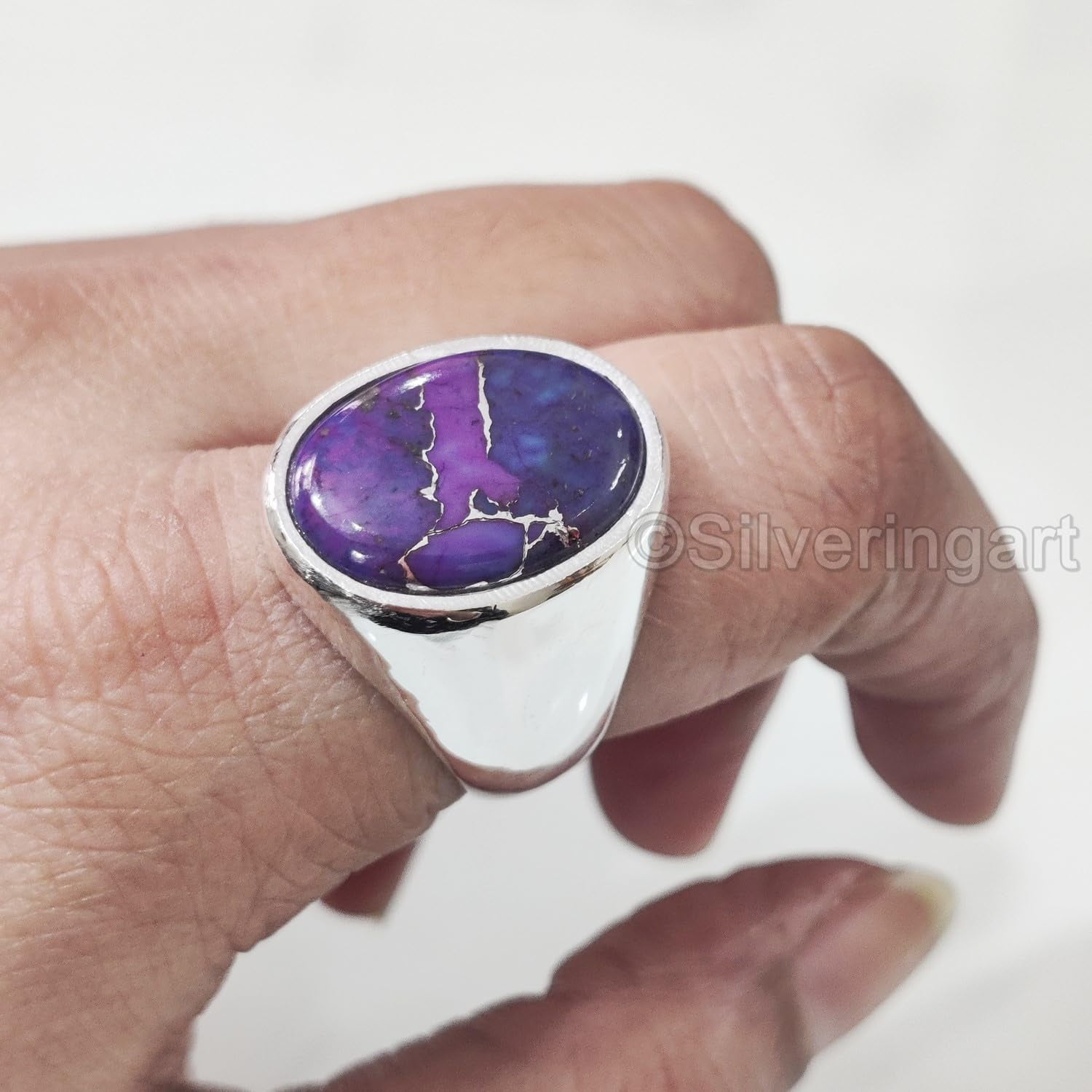 Purple copper sale turquoise ring