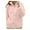 Pink, variant on larppty Women's Autumn Winter Casual Solid Color Long Plush Polar Fleece Jacket - Warm Zipper Coat with Pockets（Pink，XXL）