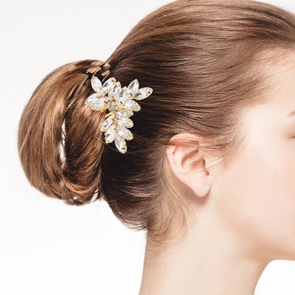 Milisten Rhinestone Metal Hair Clips Bridal Headpiece for Women, Elegant Hair Accessories for Formal Events, 1 Pack